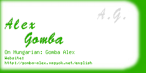 alex gomba business card